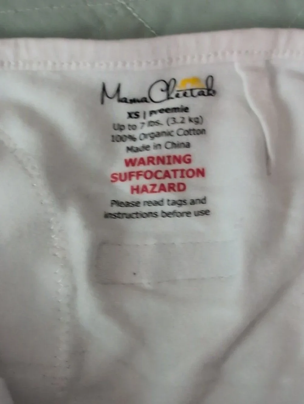 2 Preemie Baby Sleep Swaddles White & Rainbow